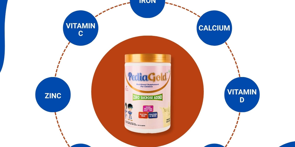 PediaGold – Sucrose-Free Nutrition Drink for Children – 950gm, Vanilla Flavour