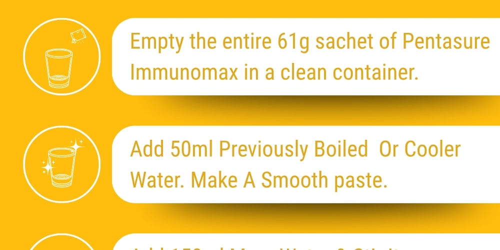 Pentasure Immunomax – Immunity Booster Drink with Antioxidants & Vitamins – Creamy Vanilla - 4 Sachet X 61g - 244gm