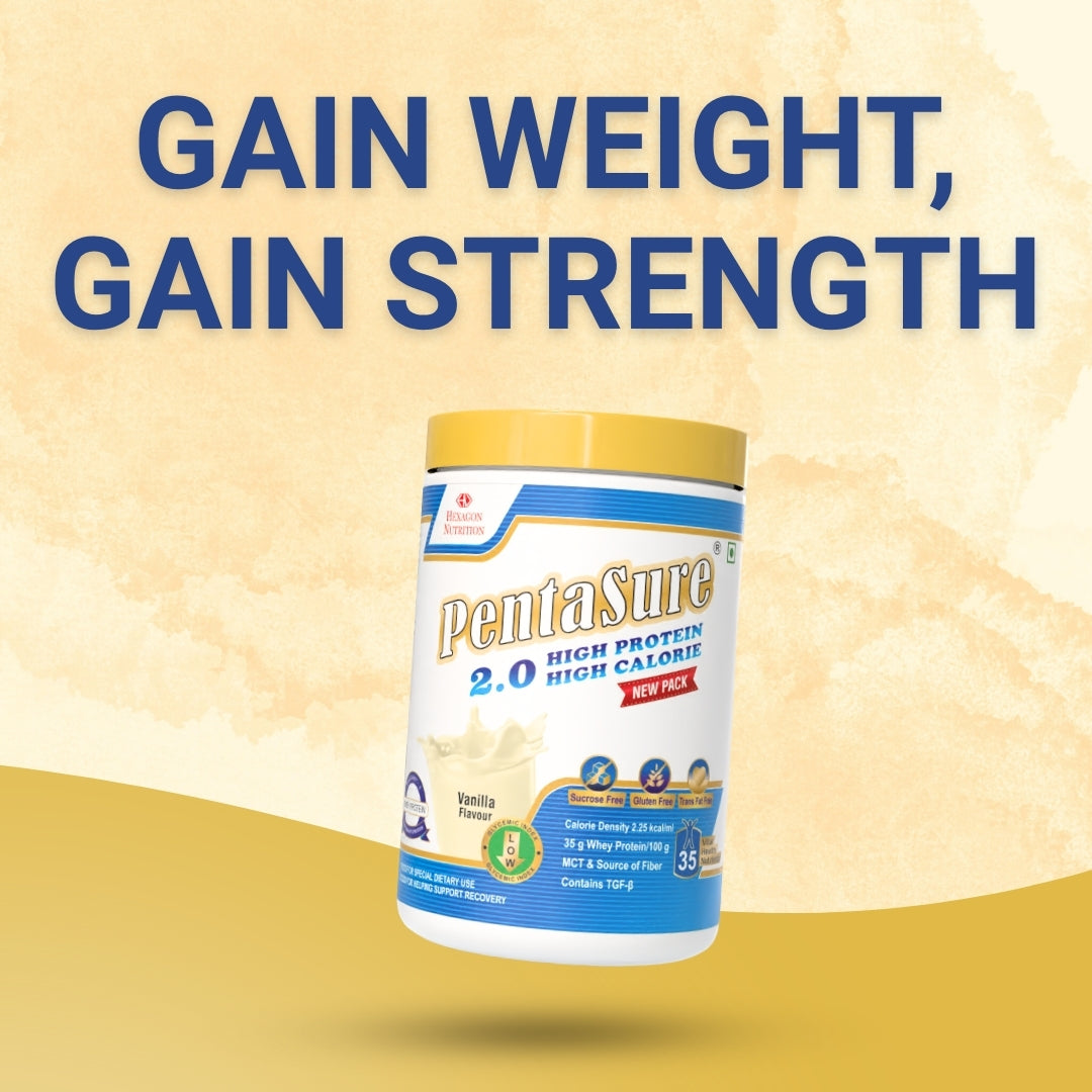 PentaSure 2.0 High Protein High Calorie | Lean Mass Gainer Powder | Weight Gain Supplement with Vitamin & Mineral | Vanilla 1Kg