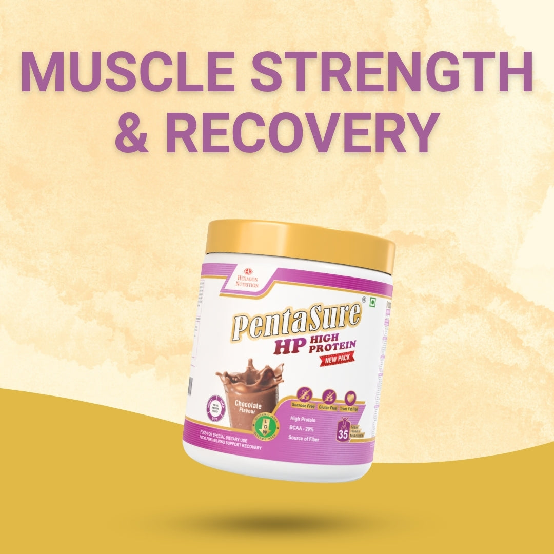 PentaSure HP Whey Protein Powder | Chocolate Flavor – 400g | High Protein High Fiber Nutritional Supplement Drink | 45g Protein per 100g | Supports Muscle Strength, Recovery & Energy | Easy to Digest Formula for Daily Health & Fitness