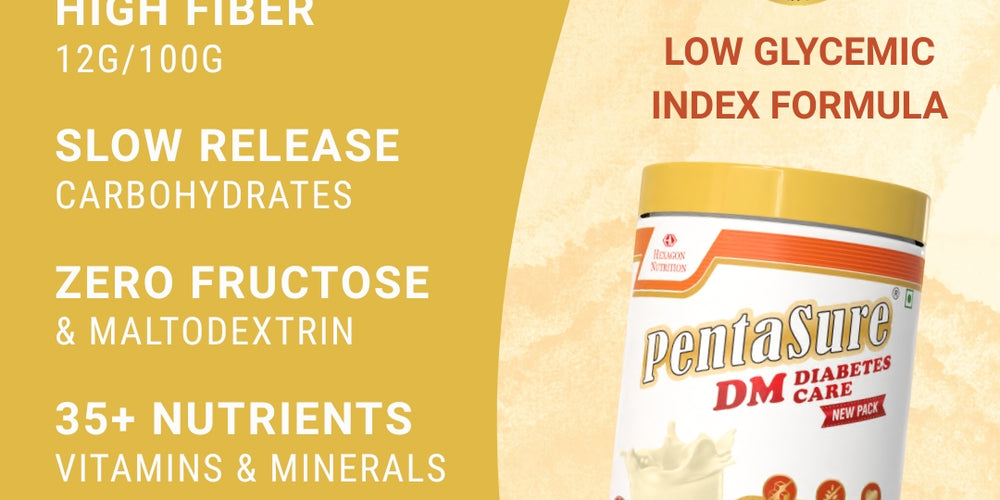 PentaSure DM Diabetes Care – High Protein, High Fiber, Low GI | Zero Fructose Nutritional Drink Manages Blood Sugar, Manage Cholesterol Level | Vanilla Flavor - 1 Kg | 4P Proteins Power | Slow Carb Release | Nutrition That Fits Between Meals