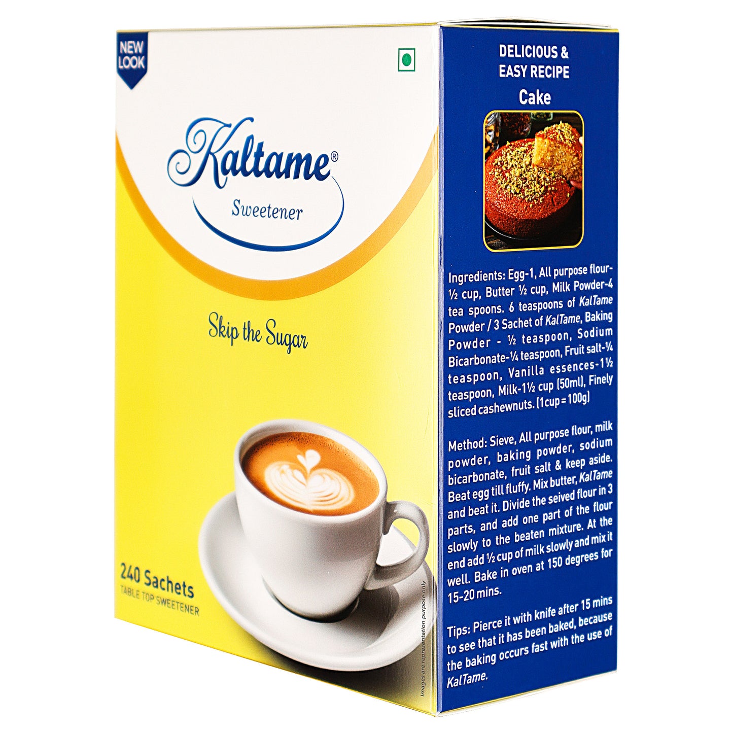 KALTAME Sugar Free Artificial Sweetner 240 Sachets in Single Pack, Table Top Sweetner