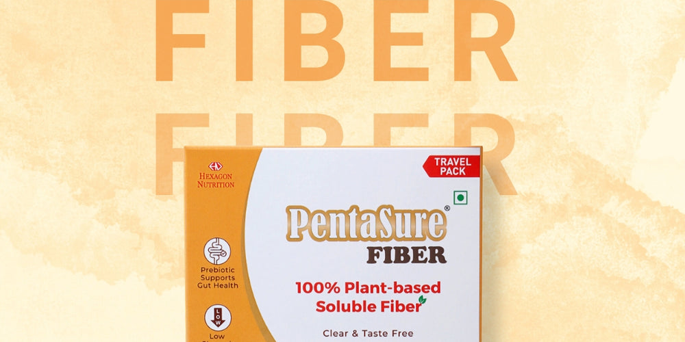 Pentasure Fiber- Soluble Prebiotic Fiber Supplement Powder - Travel Pack - each sachet of 5gm (8 x 50gm) -40gm