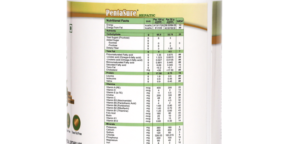 Pentasure Hepatic – Liver Care Nutrition Powder-400 gm