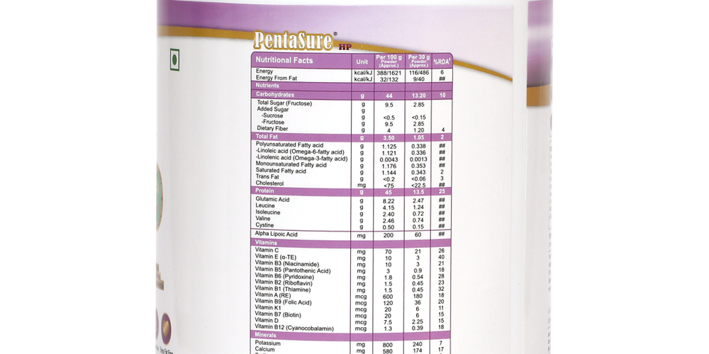 Pentasure HP Whey Protein – High Protein Powder for Muscle Recovery & Strength - 1 kg