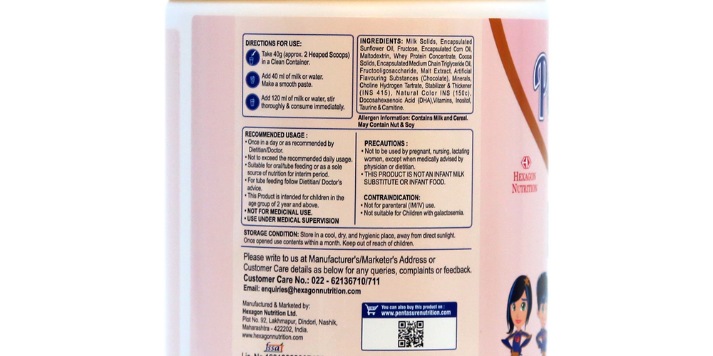 PediaGold – Sucrose-Free Nutrition Drink for Children – 400g, Chocolate Flavour