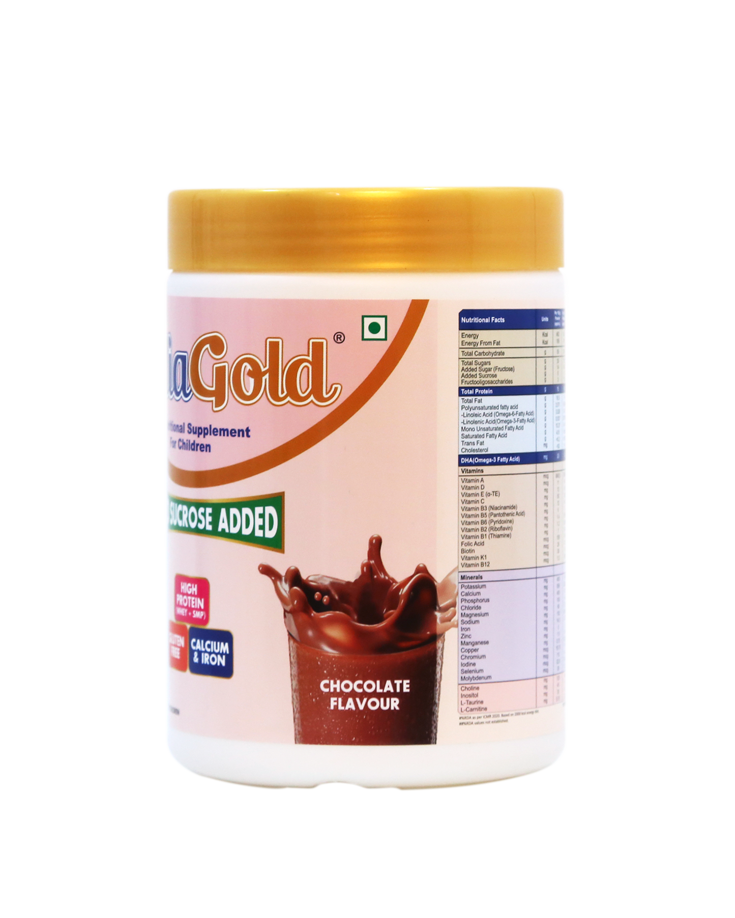 PediaGold | Sucrose FREE Nutritional Supplement for Kids – 400g Jar (Chocolate Flavour)