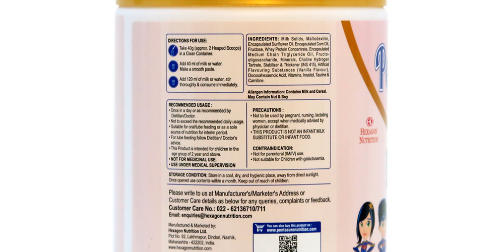 PediaGold – Sucrose-Free Nutrition Drink for Children – 400g, Vanilla Flavour