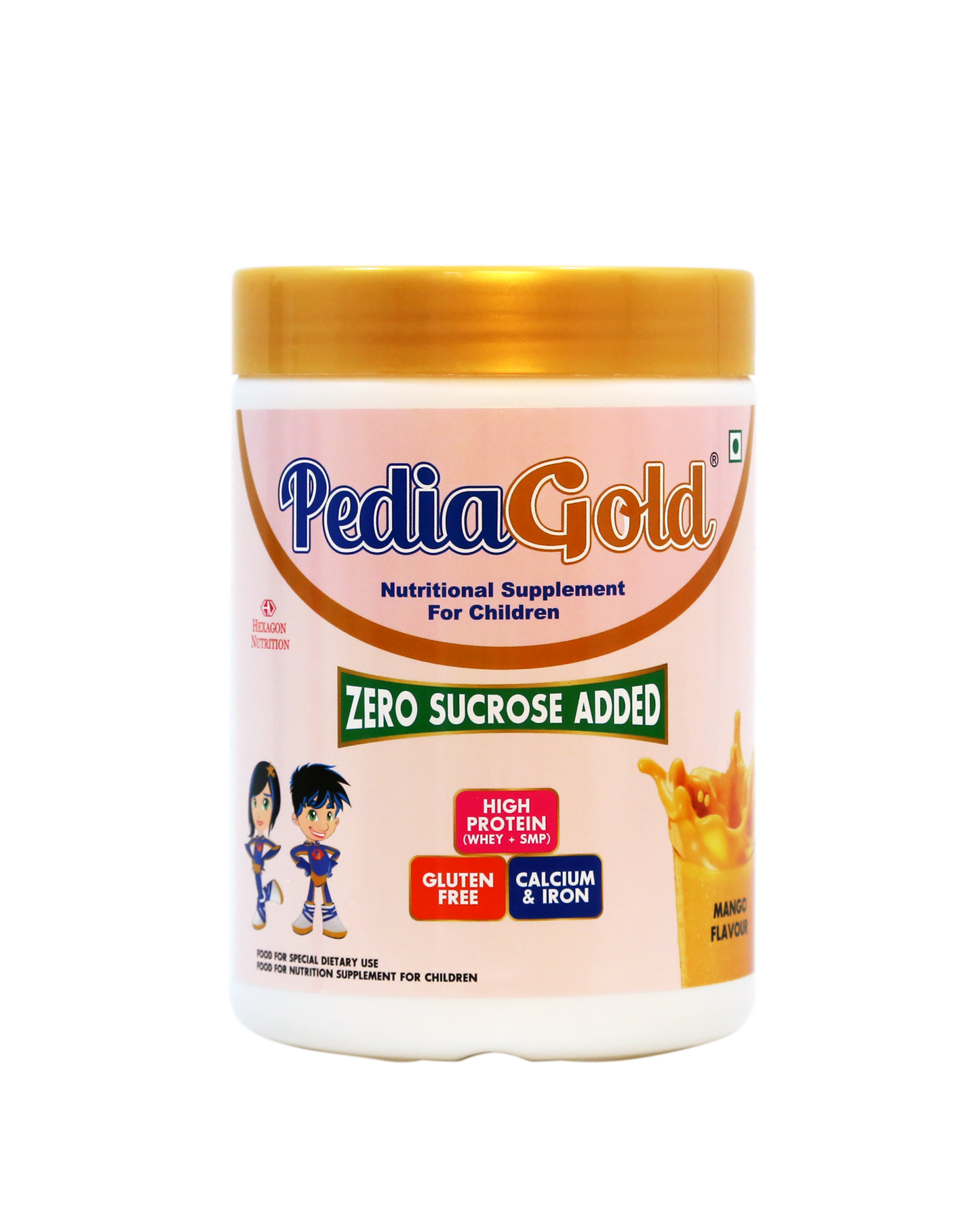 PediaGold | Sucrose FREE Nutritional Supplement for Kids – 400g Jar (Mango Flavour)