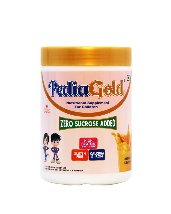 PediaGold | Sucrose FREE Nutritional Supplement for Kids – 400g Jar (Mango Flavour)