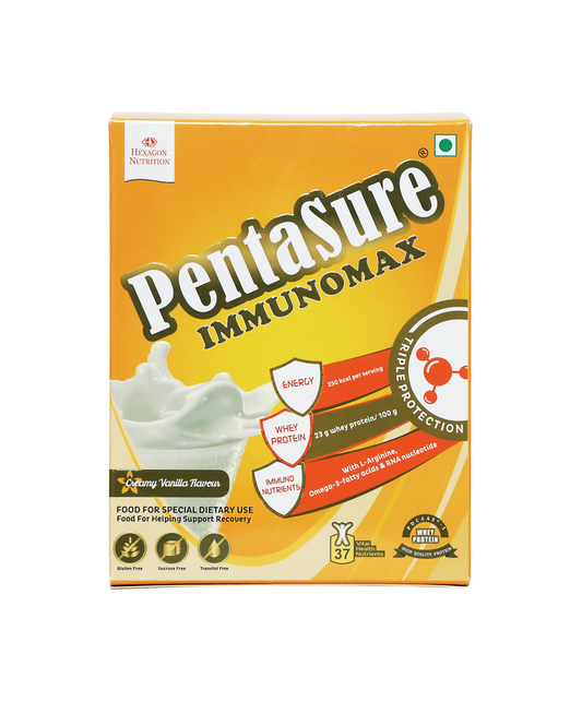 Pentasure Immunomax – Immunity Booster Drink with Antioxidants & Vitamins – Creamy Vanilla - 4 Sachet X 61g - 244gm