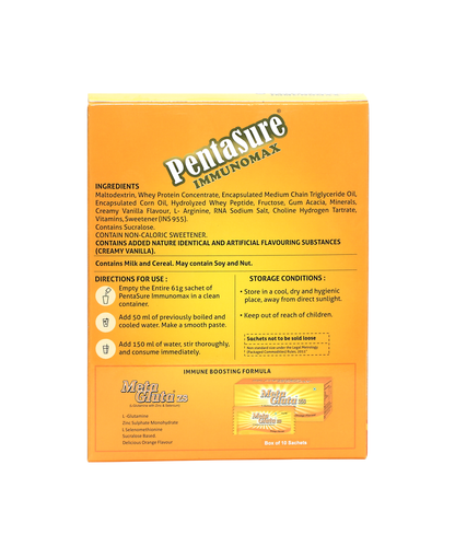 Pentasure Immunomax Immunity enhancer - Creamy Vanilla 244g (61gm X 4 Sachets)