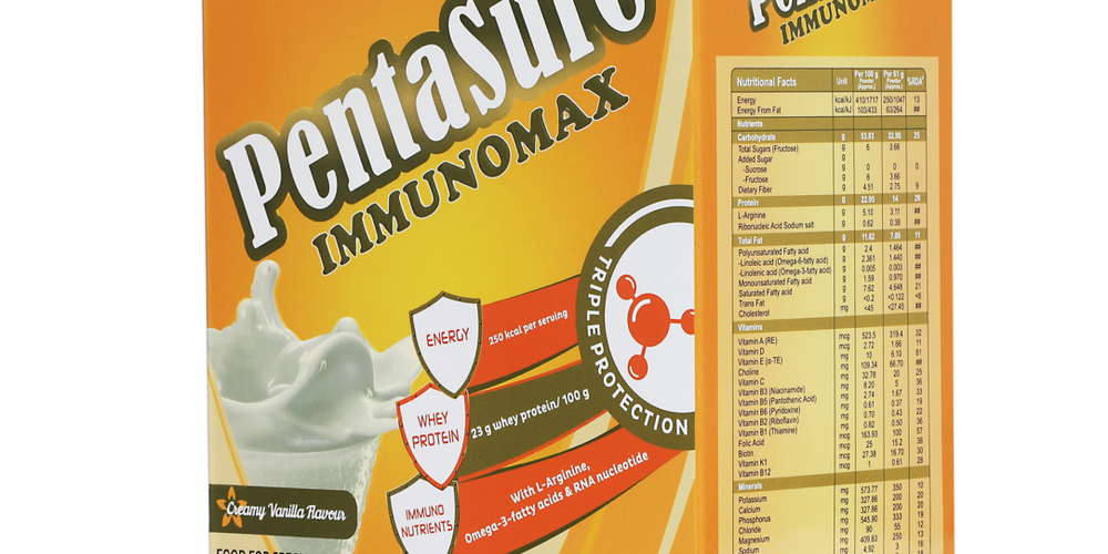 Pentasure Immunomax – Immunity Booster Drink with Antioxidants & Vitamins – Creamy Vanilla - 4 Sachet X 61g - 244gm