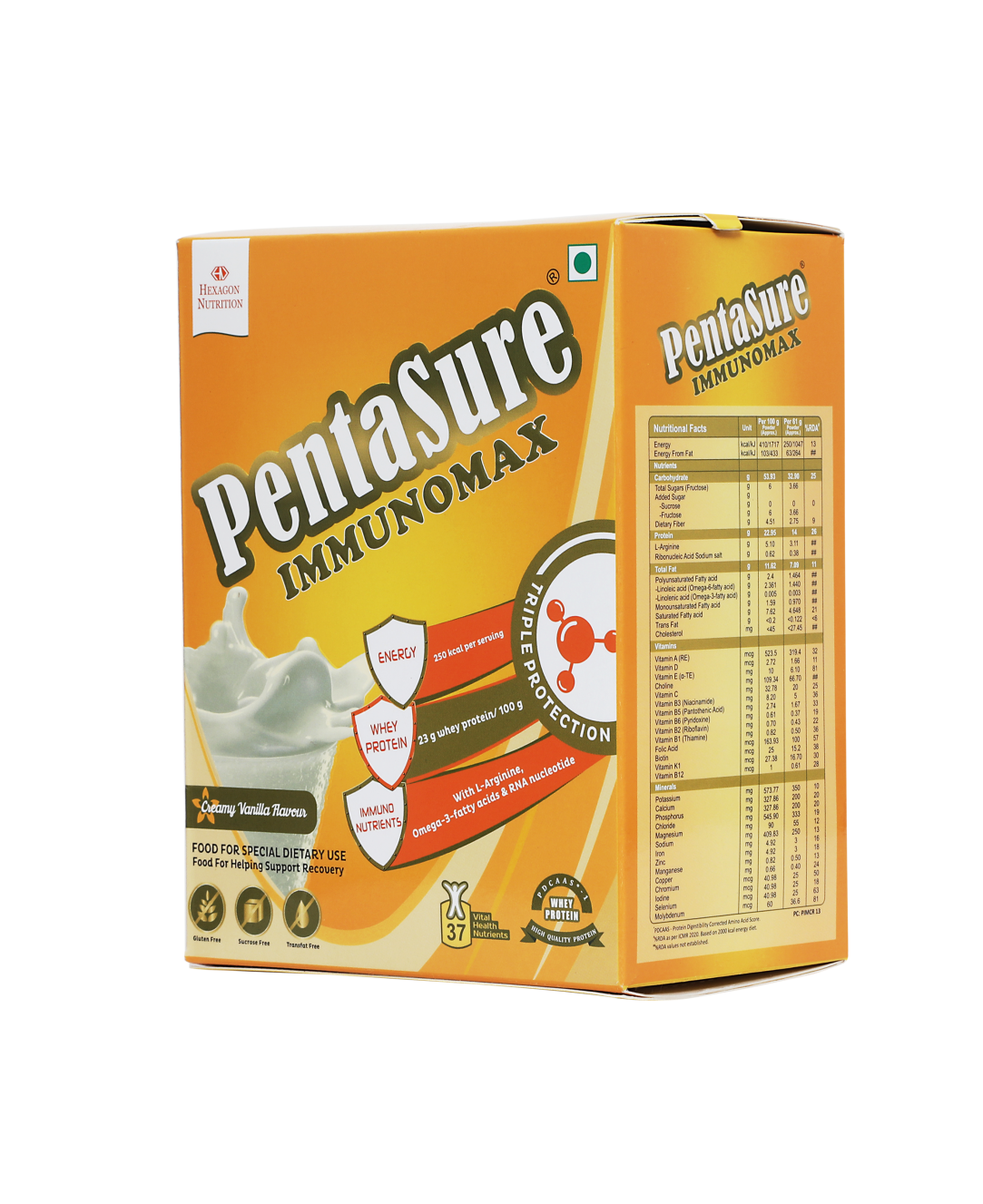 Pentasure Immunomax Immunity enhancer - Creamy Vanilla 244g (61gm X 4 Sachets)