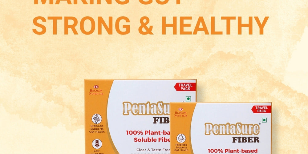 Pentasure Fiber- Soluble Prebiotic Fiber Supplement Powder - Travel Pack - each sachet of 5gm (8 x 50gm) -40gm