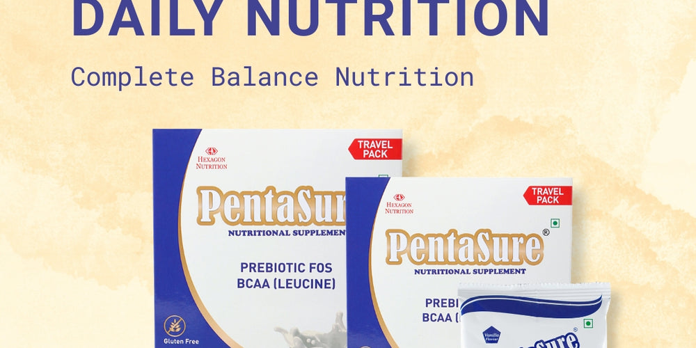 PentaSure Daily Nutrition | Whey, Milk & Soy Protein Blend | 36 Vital Nutrients | BCAA (Leucine) & Prebiotic FOS | Supports Energy, Immunity & Muscle Health | Easy to Digest Supplement |Travel Pack - each sachet of 50gm (3 x 50gm) -150gm