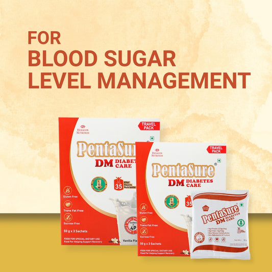 PentaSure DM Diabetic Care Protein Powder – Travel Pack - each sachet of 50gm (3 x 50gm) - 150gm
