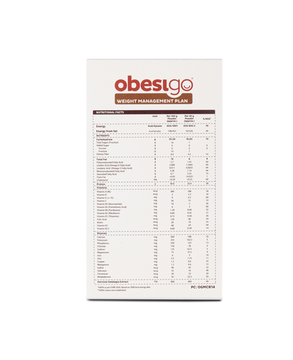 Obesigo BLCD Meal Replacement Weight Loss And Weight Management Plan  7 Sachets of 50 g each of Premium Mango shake (350gm) Weekly