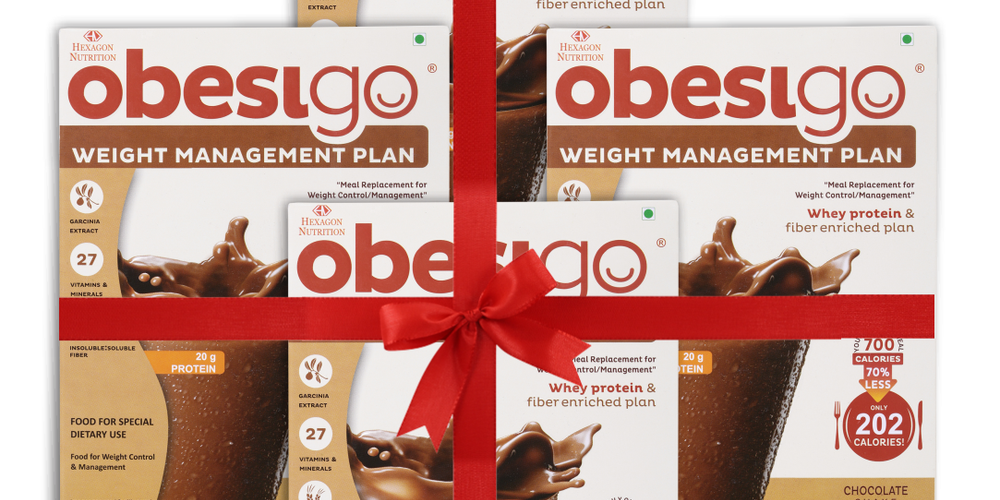 Obesigo Chocolate Weight Loss Shake –  Pack of 4 - monthly pack
