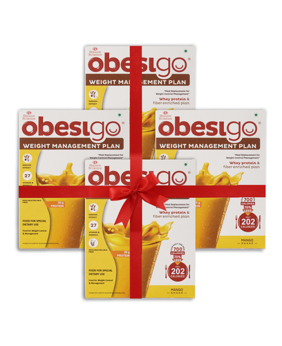Obesigo Mango Weight Loss Shake –  Pack of 4 - monthly pack