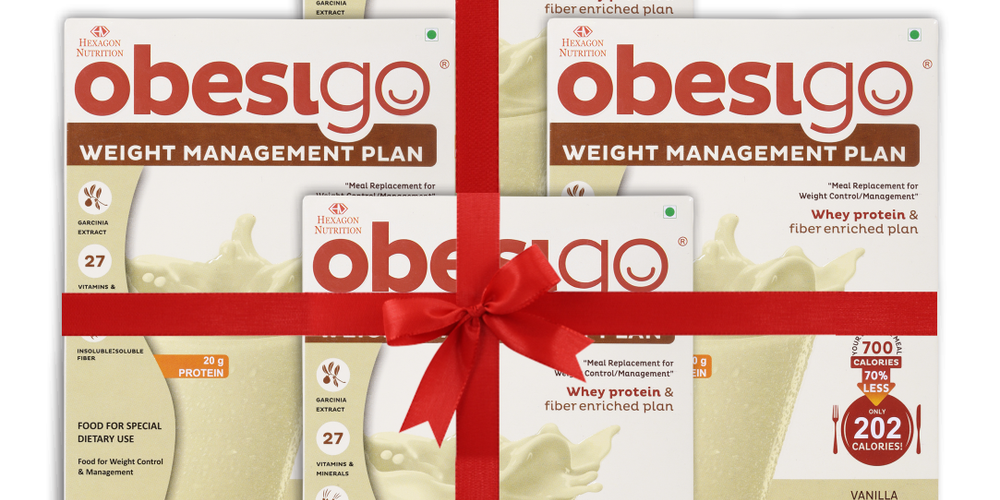 Obesigo Vanilla Weight Loss Shake – Pack of 4 - monthly pack