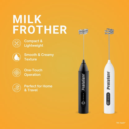 PentaSure Milk Frother & Coffee Whisker with Dual Spring Tech |Coffee Frother Electric Blender Mixer |Hand Blender |Coffee Maker and Beater (Multi Color)