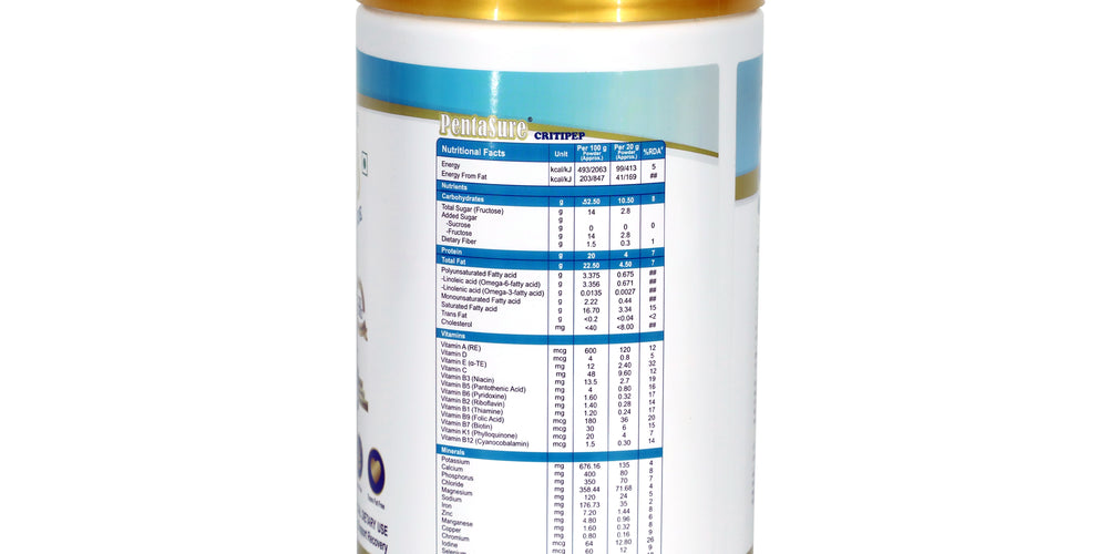 Pentasure CRITIPEP Peptide Diet - Critical Care Recovery Nutrition Supplement - 1 kg