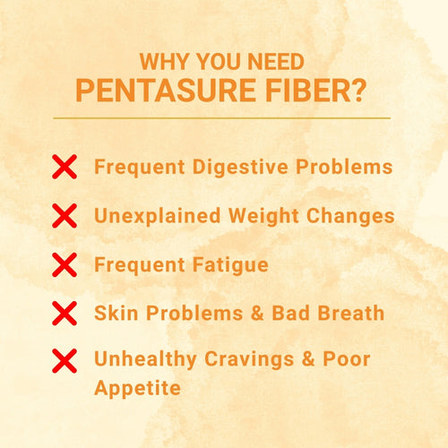 Pentasure Fiber- Soluble Prebiotic Fiber Supplement Powder - Travel Pack - Pack of 3