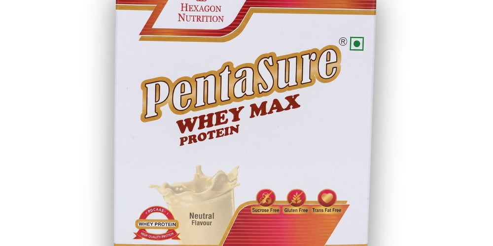 PentaSure Whey Max – 90% Whey Protein Isolate (Neutral Flavor) -Travel Pack each - sachet of 5gm (5 x 5gm) -25gm