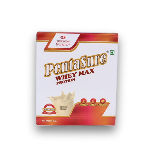 PentaSure Whey Max – 90% Whey Protein Isolate (Neutral Flavor) -Travel Pack each - sachet of 5gm (5 x 5gm) -25gm