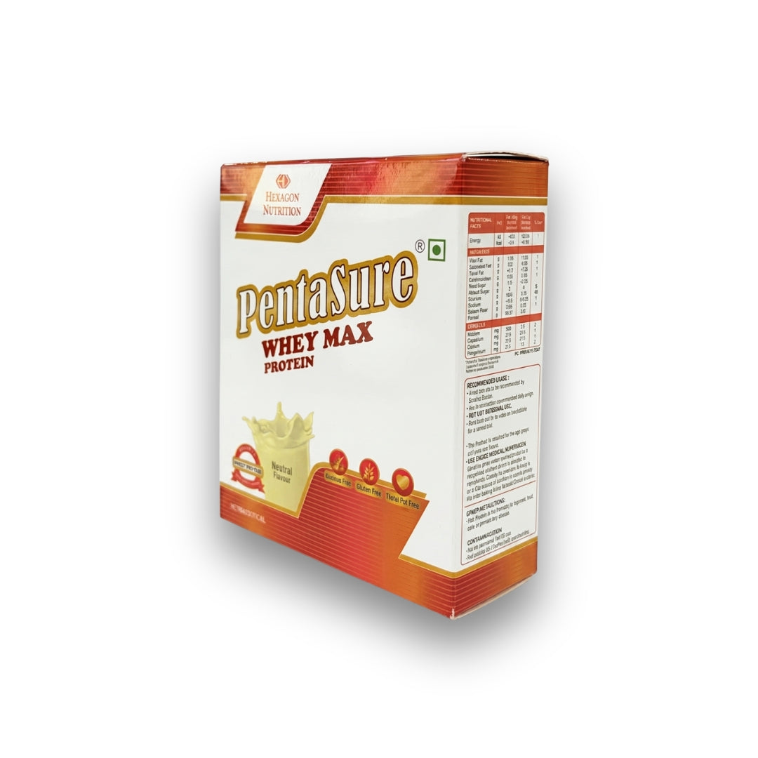 PentaSure Whey Max – 90% Whey Protein Isolate (Neutral Flavor) -Travel Pack each - sachet of 5gm (5 x 5gm) -25gm
