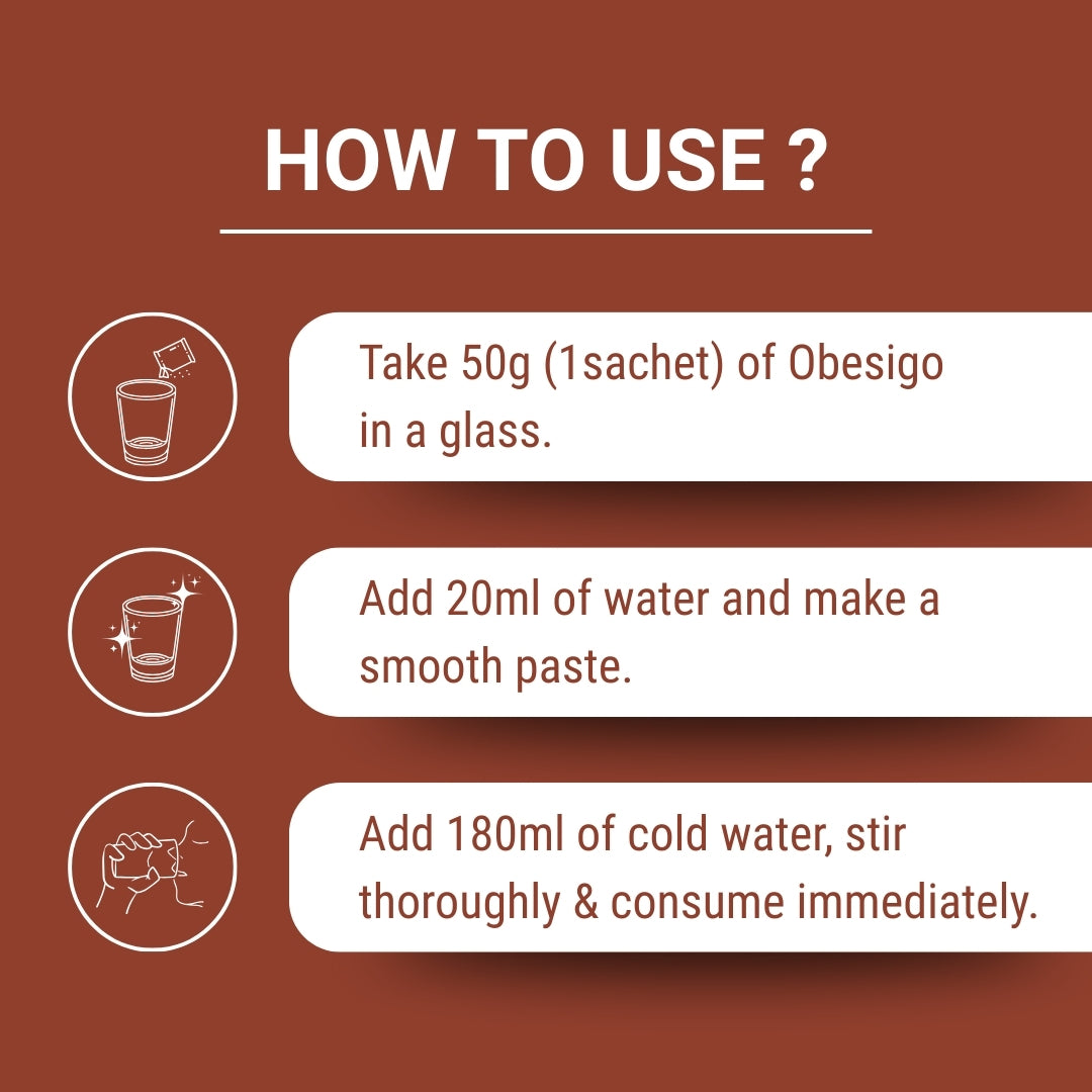 Obesigo  – Best Meal Replacement Shake for Weight Loss (350gm, 7 Sachets - Weekly Plan, Mango Flavour)