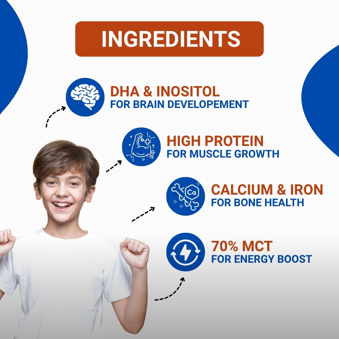 PediaGold Nutrition Mix Powder for Children | For 2-14 Years | Chocolate - 200g | Zero Added Sucrose | Power of 35 Vital Nutrients | 6g protein per serving | Supports Overall Health, Boosts Immunity & Brain Development | Nutritional Supplement for Kids
