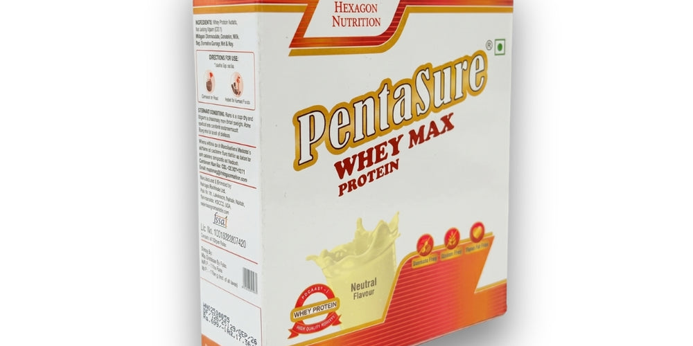 PentaSure Whey Max – 90% Whey Protein Isolate (Neutral Flavor) -Travel Pack each - sachet of 5gm (5 x 5gm) -25gm