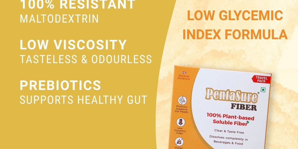 Pentasure Fiber- Soluble Prebiotic Fiber Supplement Powder - Travel Pack - each sachet of 5gm (8 x 50gm) -40gm